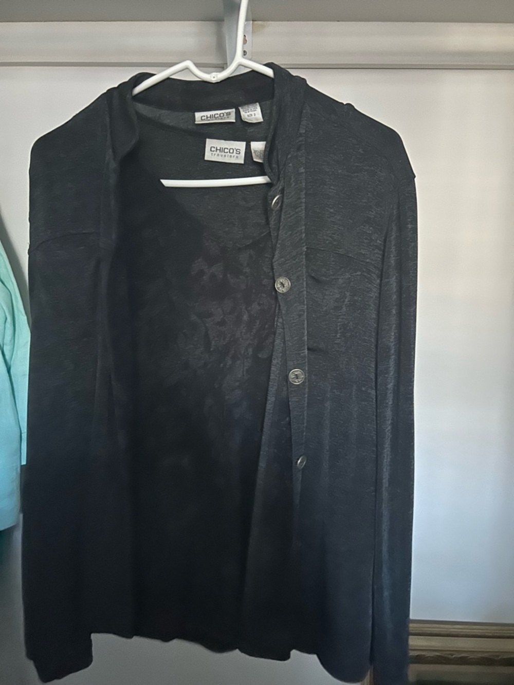 Chico's Travelers Size 2 two-piece Navy top